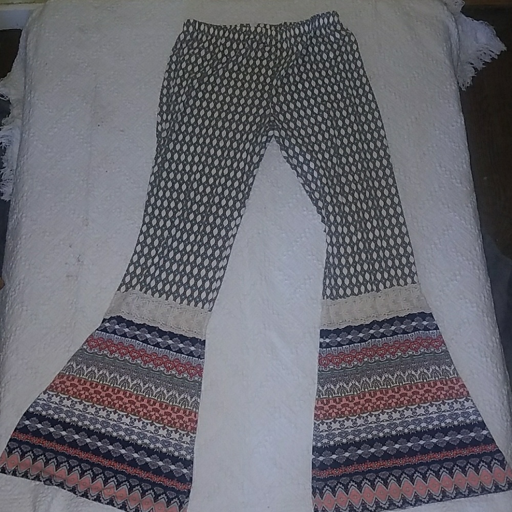 wide leg Flared Leggings SZ XL Women's